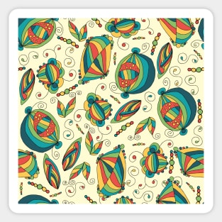 abstract   floral pattern Sticker